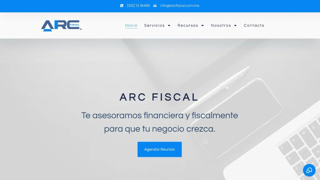 Sitio web de ARC Fiscal