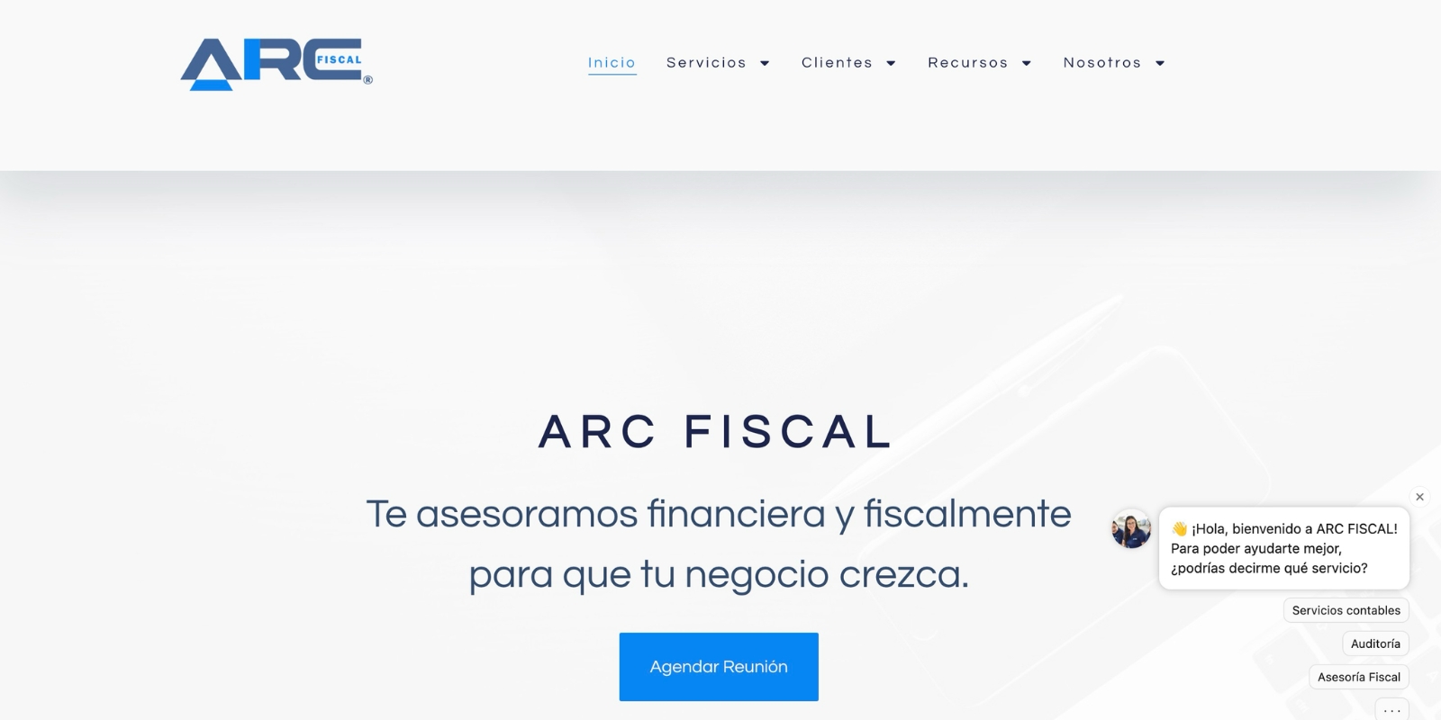 Sitio web de ARC Fiscal
