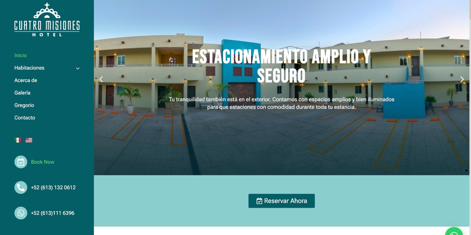 Sitio web de Hotel Cuatro Misiones