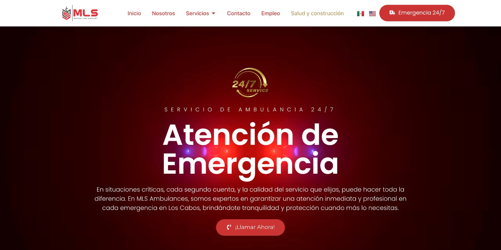Sitio web de MLS Ambulance