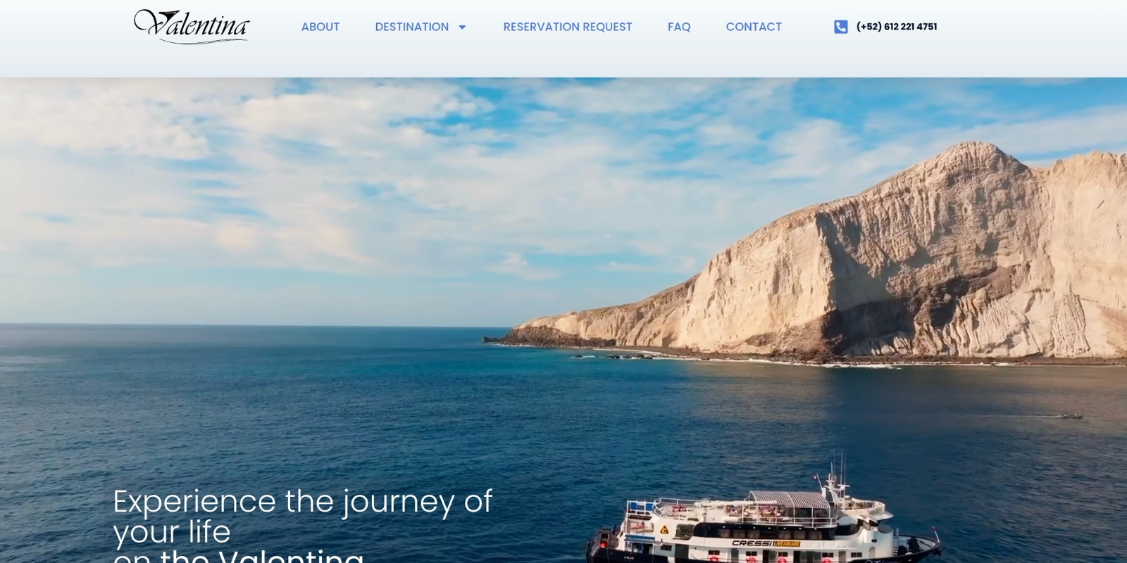 Sitio web de Valentina Liveaboard